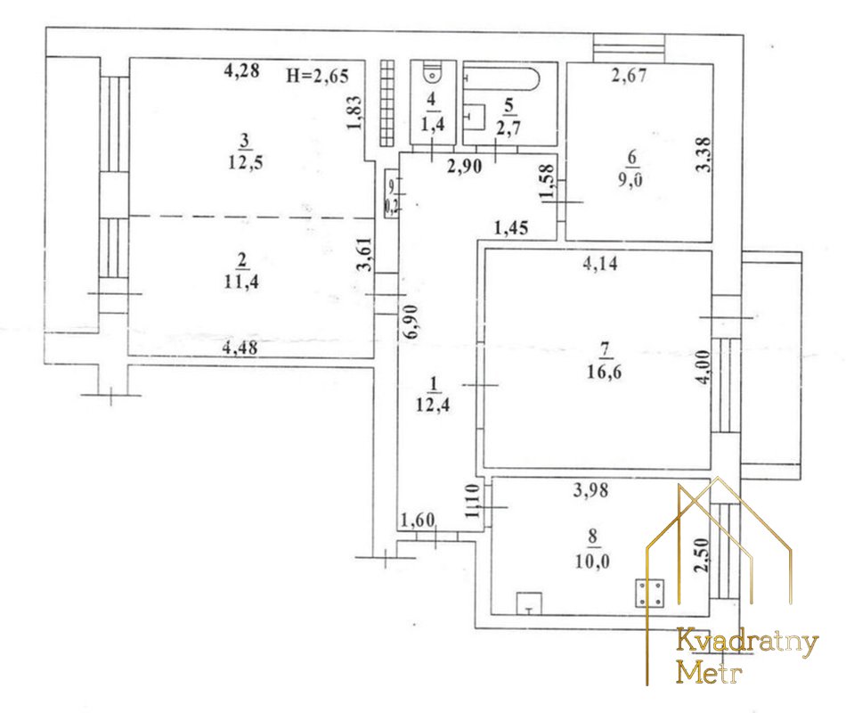 3-кімнатна квартира 90 м² на Черьомушках!+ гараж! — фото 21